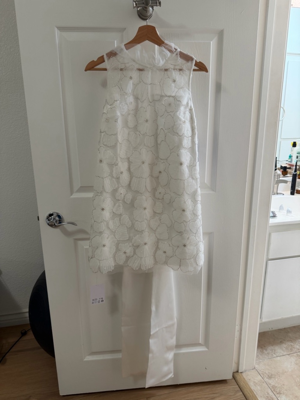Self-Portrait Tulle Satin Bow Mini Dres - Picture 3 of 5